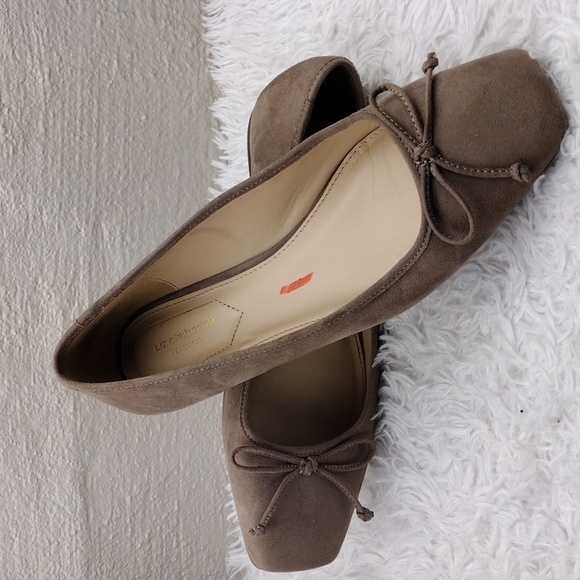 Liz Claiborne Shoes - Liz Claiborne Memory Foam Flushing Tan Faux Suede Leather Square Toe Flat Loafer
